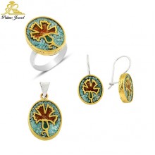 Gümüş Taşlı Set